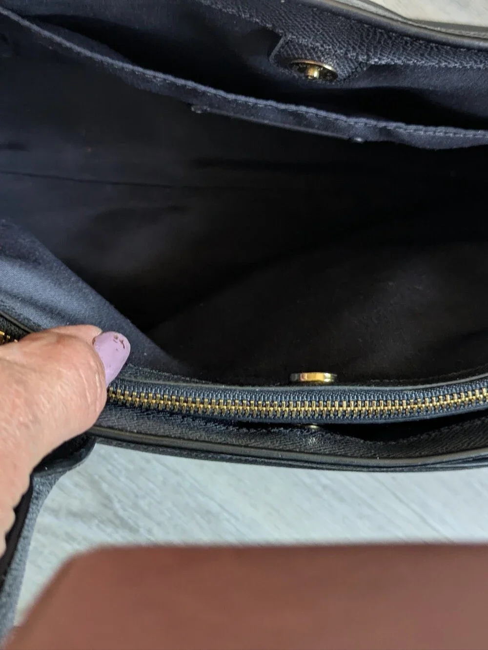 COACH Black Pebbled Leather Satchel with Gold Hardware